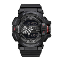 卡西欧(CASIO)手表 G-SHOCK系列 日历黑色 运动 200米防水 电子男士手表GA-400-1B GA-400-1B