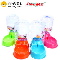 多格斯 宠物自动喂食器狗喝水器狗猫喂水壶狗碗喂食器 宠物犬猫喝水壶食盆 橙色 喂水器3.5L