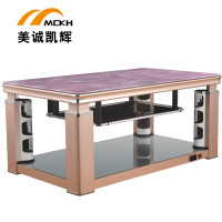 K7-138S2（N）（玫瑰金+红石纹面板）电炉茶几