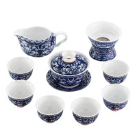 陶瓷功夫茶具礼盒套装柿柿如意茶杯茶壶组合简约茶道泡茶用具 柿柿如意礼盒装