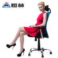 恒林办公椅电脑椅家用网布休闲老板椅子简约现代人体工学旋转可升降座椅1500F 黑色