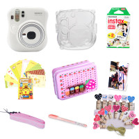 富士（FUJIFILM）INSTAX 一次成像相机立拍立得 mini25相机 白色 实用套餐 （含20张胶片）