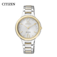 西铁城(CITIZEN)手表 光动能不锈钢表带 商务时尚简约女表 EP5994-59A