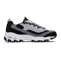 Skechers斯凯奇情侣款一脚穿懒人中帮鞋运动鞋网布透气系带休闲跑步鞋12832/B LK 12832/BLK 36