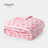 ladysoft御棉堂法兰绒烂花毛毯加厚单人双人珊瑚绒毯子150*200cm秋冬床单空调午睡沙发盖毯 烂漫樱花 150*200cm