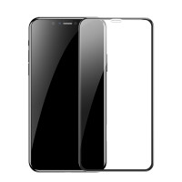 倍思 0.3mm全屏全玻璃钢化膜 For iP 6.1寸(2018) 黑色 SGAPIPH61-KC01