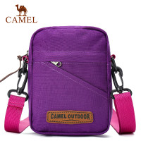 CAMEL骆驼户外挎包 1L男女通用斜挎包单肩包野营旅游休闲便携运动包包 紫棠