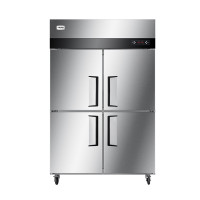 海尔(Haier)SL-1016C2D2 1016升 冰柜 立式四门双温厨房冷柜 饭店冷柜 四门商用不锈钢冰柜两室