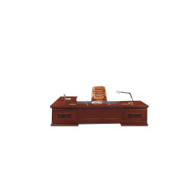 标灿办公家具 现代中式实木办公桌 油漆漆面办公桌电脑桌 大班台 老板桌 可定制其他 酒红色