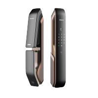飞利浦（PHILIPS）192智能锁指纹密码锁 家用防盗门锁推拉磁卡电子锁 APP蓝牙连接 曜石黑
