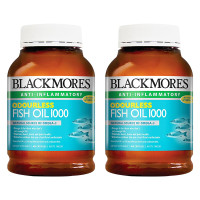 澳洲澳佳宝原装进口 Blackmores 欧米伽3 深海鱼油软胶囊无腥味400粒*2瓶装