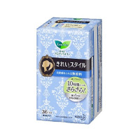 花王KAO乐而雅（laurier）丝薄透气干爽舒适贴身无香型卫生护垫 日夜用14cm*36片