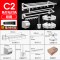 C2-8222免打孔/打孔双用6件套