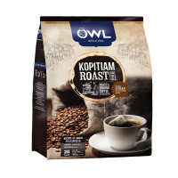 新加坡进口OWL猫头鹰牌研磨袋泡特浓黑咖啡饮料400克