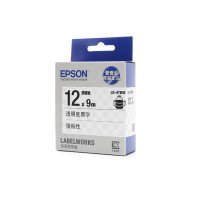 爱普生(EPSON) SW LK-4TBW 透明黑字 标签机原装色带 白色