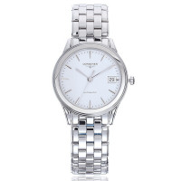 浪琴(Longines)瑞士品牌 军旗系列 男士腕表 情侣表机械表男 L4.774.4.13.6 银色