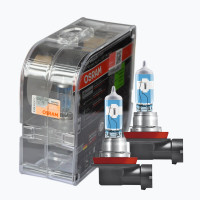 欧司朗（OSRAM）新夜行者激光限量版 汽车灯泡H11 远光灯近光灯雾灯大灯灯泡升级型卤素灯泡 增亮 一对装