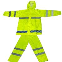 丛林狐荧光绿高速路政交通警示分体雨衣雨裤套装交通路政道路公路巡逻户外摩托车骑行成人男女2X_7