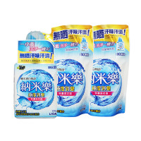 狮王(Lion)洁白物语纳米乐超浓缩洗衣液套装（瓶装500g+替换装450g*2）