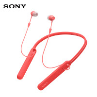 索尼（SONY） WI-C400无线运动蓝牙耳机 入耳式 立体声 双耳音乐耳机 运动跑步耳机 红色 (L)
