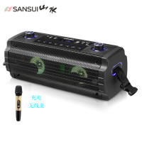 山水（SANSUI） SS2-04 户外音响 蓝牙音箱 便携低音炮电脑手机广场舞移动音响 深邃黑