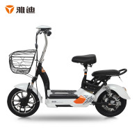 雅迪电动车新款 小王子精致版 48V电瓶车电动自行车踏板 白色