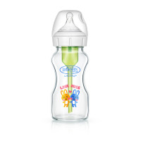 布朗博士爱宝选PLUS 9安士玻璃宽口婴儿奶瓶 晶彩版 WB91630-CH