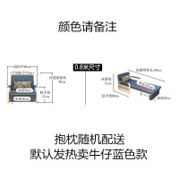 鑫环境 办公家具办公沙发床家用折叠沙发床两用可折叠的经济型双人单人小户型多功能折叠沙发床 0.8米（2cm乳胶+5cm海绵）颜色请备注