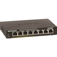 美国网件（NETGEAR）GS308P 8口千兆非网管POE交换机 4个POE供电口商用家用宿舍以太网交换机