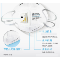 3M 9502V 头带式防颗粒物口罩 25个/盒 白色