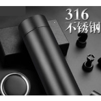 鑫众源 男士女316 不锈钢便携水杯 商务黑色 泡茶杯子480ml 黑色