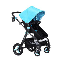 晨辉婴宝 CH baby高景观避震可换向婴儿推车可坐躺双向儿童宝宝童车726 爱琴海蓝