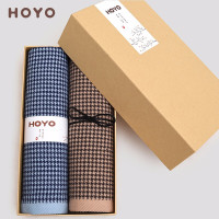 HOYO毛巾浴巾礼盒套装7098-千鸟格毛巾两件套 7098型号