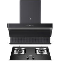 云米(VIOMI) cross2烟灶套餐 侧吸式手势控制 自动升降烟灶套装烟机灶具组合（液化气版）