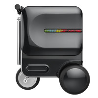 爱尔威SE3 智能骑行电动行李箱 载人电动旅行箱 智能电动拉杆箱 褐色 26寸