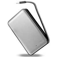 【精选】爱国者（aigo）4TB USB3.0 移动硬盘 HD-808 银色 机线一体 金属抗震防摔