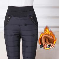 迪鲁奥（DILUAO)【新款妈妈装】 缤纷圣诞季秋冬加绒加厚外穿高腰中年人妈妈裤子保暖中老年女裤羽绒棉裤_718_961 27. 枫叶花