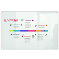 得力8740 磁性玻璃白板1000*1500mm(白色)玻璃白板 支架式钢化玻璃白板 强磁性挂式白板写字板 可移动