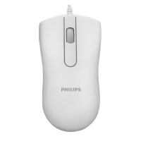 飞利浦（PHILIPS）SPK7101W 鼠标 有线鼠标 办公鼠标 人体工学 白色 1000dpi