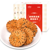 地湘味 核桃黑芝麻黑豆代餐饼干450g/盒