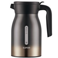 苏泊尔supor304不锈钢保温瓶KC20BW1 魔力黑 2.0L