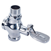 萃姿尔(TRESOR)蹲便器冲水阀全铜壳体脚踏式中阀体 1寸进水口