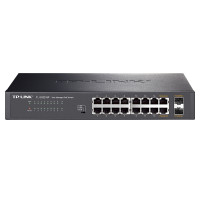 TP-LINK 16口千兆PoE交换机 TL-SG2218P，黑色