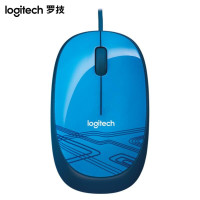 罗技（Logitech）M105有线鼠标USB 蓝色 家用办公 电脑笔记本通用