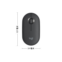 罗技pebble鹅卵石无线蓝牙鼠标静音 黑色