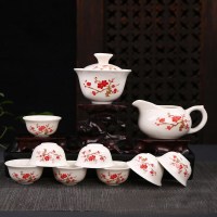 SCP 玉瓷茶具十件套 SCP-4265 (一碗一海八杯)家居功夫茶具(单位:套) 图片色