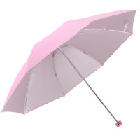 天堂 336T 三折超轻晴雨伞银胶高密聚酯礼品伞57*8k 多色(单位:把) 颜色随机