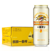 麒麟(Kirin)一番榨啤酒 500ml*24罐 罐装黄啤 整箱装