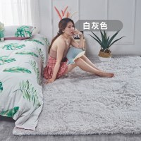 地毯卧室床边毯满铺长毛绒网红北欧客厅毛毯地垫可睡可坐_641 140x200cm【加密加厚】 白灰色