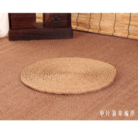 日式编坐垫加厚圆形椅垫榻榻米瑜伽打坐禅修垫地板坐墩家用_1 儿童专用直径30厘米 单层蒲草坐垫2厘米左右